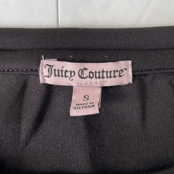 Juicy Couture Sweatshirt Black with hot pink and rhinestones Women’s S Bling - Picture 3 of 11